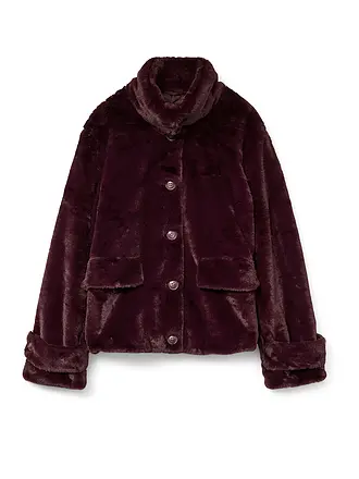 VERO MODA | Jacke in Felloptik VMSONJAEVA | dunkelrot